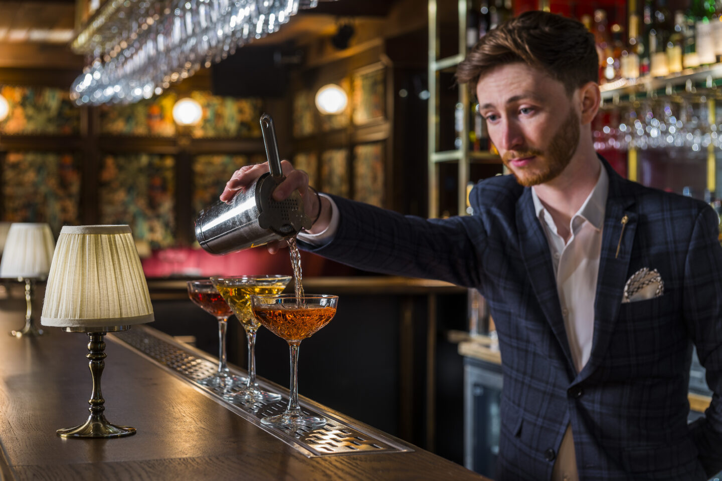 Barman making a cocktail